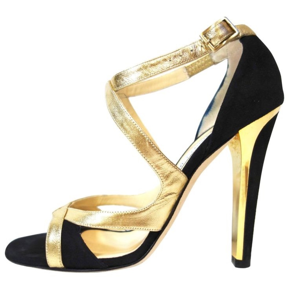 Jimmy Choo black suede heels